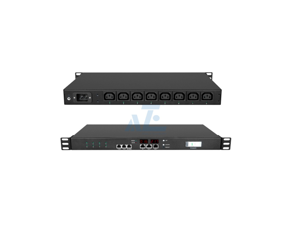 Metered by outlet with switching rack PDU,Three Phase,400V/32A, (8) C13 outlets