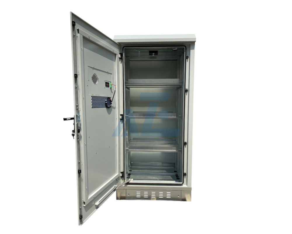 24U IP55 Outdoor Solar Battery Box Cabinet Enclosure with AC110V Air Conditioner