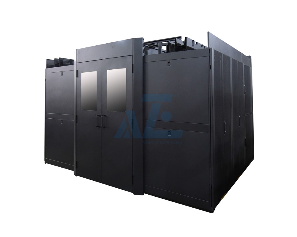 45U Rack Cabinet Cold Aisle Containment Solution w/Aisle Sliding Door