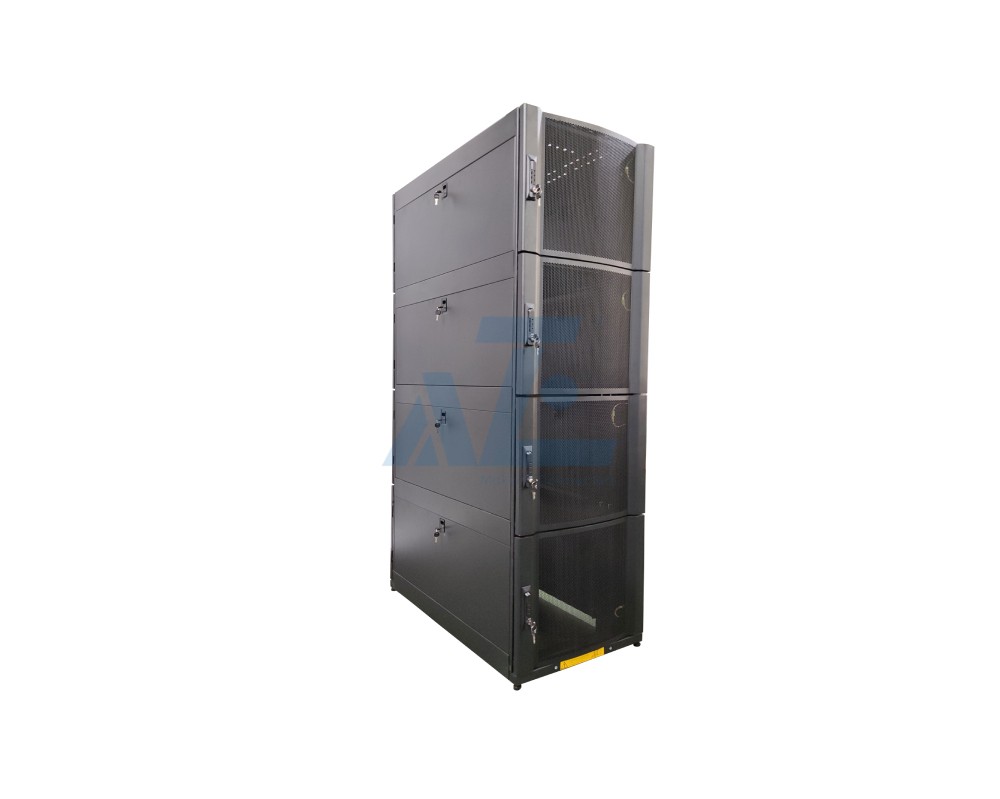 42U Co-Location Rack Enclosure Cabinet Black- 4 separate compartments,1991H x 800W x 1200D mm