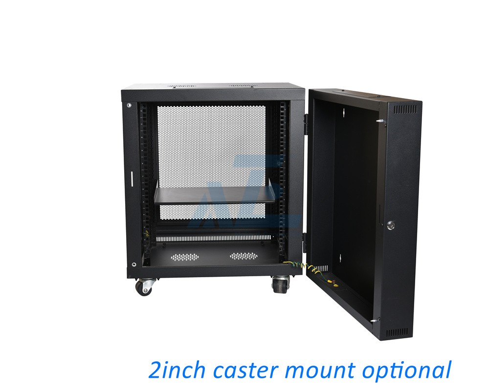 12U Server Rack Cabinet, Switch-Depth, Wall-Mount