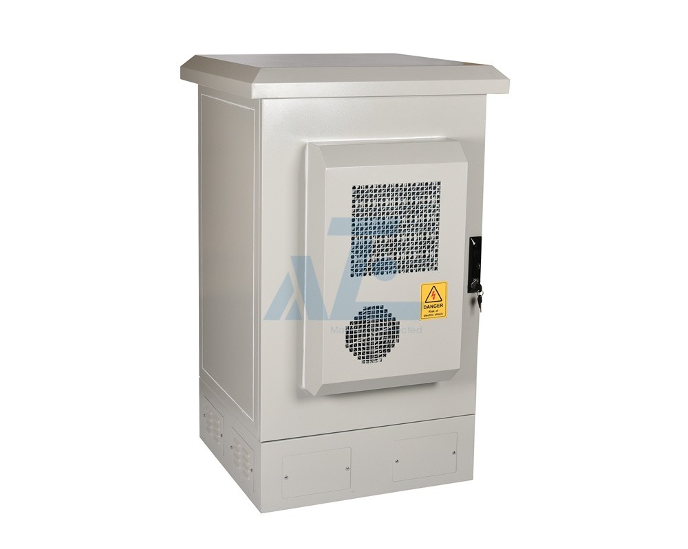 27U 750mm Wide x 600mm Deep IP55 Outdoor Cabinet with 1000W Air Conditioner