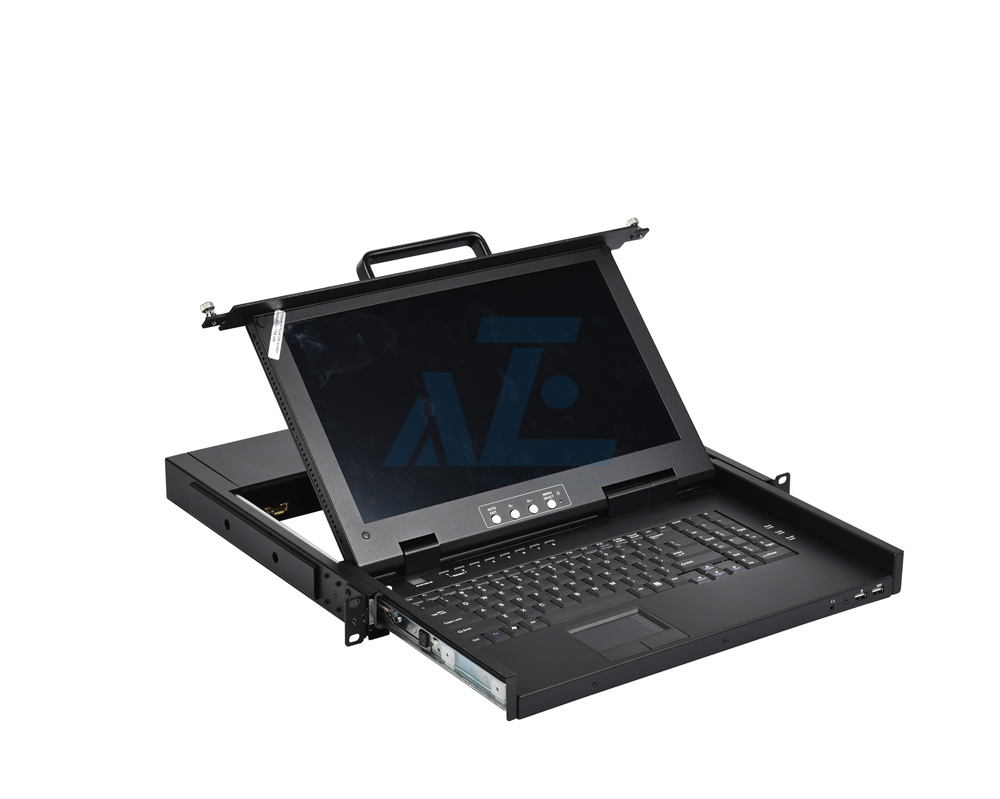 1U Rackmount 4 Port 15.6inch FHD LCD KVM Console