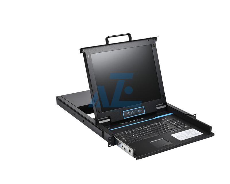 1U 8 Port Rackmount KVM Console- Integrated KVM Switch w/17inch LCD Monitor