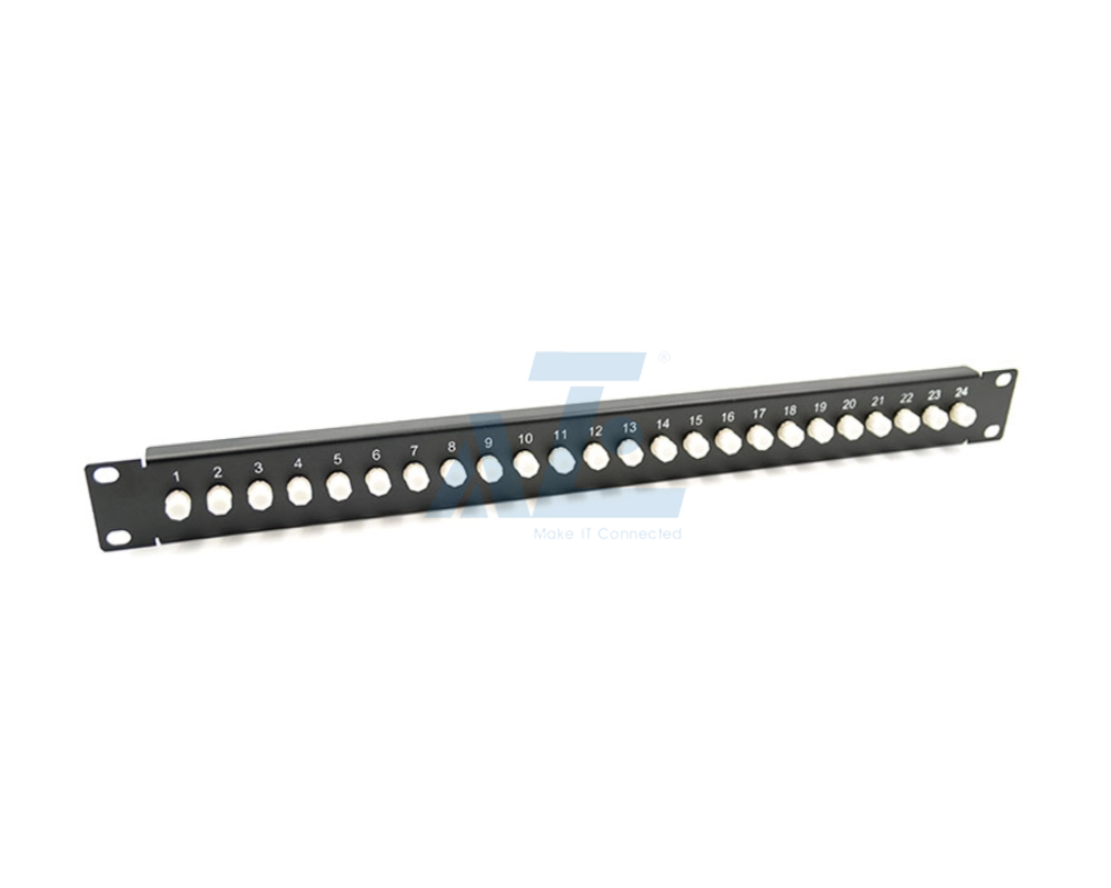 19" 1U Fiber Optics Panel with 24 Ports FC Adapters