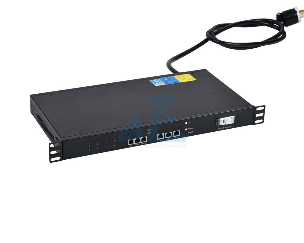 1U metered and switched rack PDU, 120V/20A, (8) NEMA 5-20R outlets