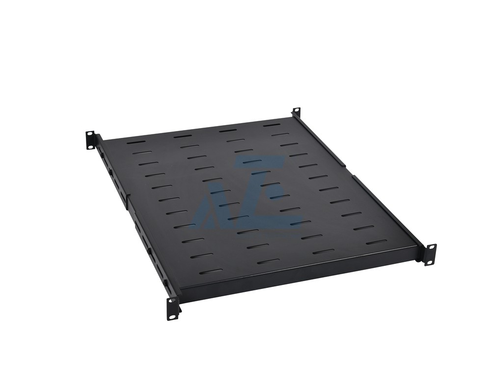 1U depth adjustable fixed shelf for server rack enclosure