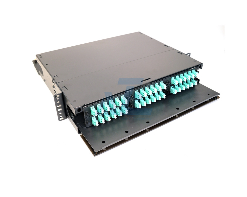2U Rack Mount Fiber Optics Enclosure with LGX Adapter Plates or MTP / MPO Cassettes