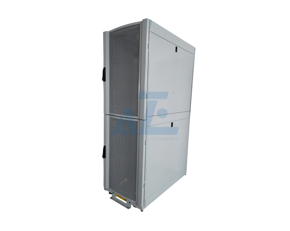 Server Rack Enclosure, Colocation,2-Bay Cabinet, 48U, White, 2258H x 600W x 1200D mm