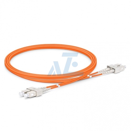 SC UPC to SC UPC Duplex OM1 Multimode Fiber Optic Patch Cable