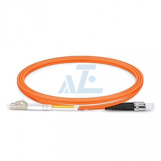 LC UPC to ST UPC Duplex OM2 Multimode Fiber Optic Patch Cable