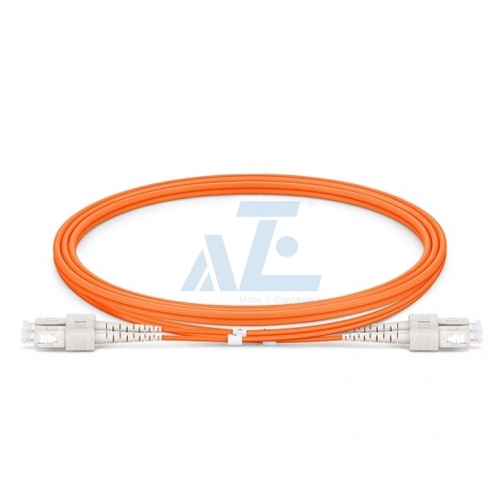 SC UPC to SC UPC Duplex OM2 Multimode Fiber Optic Patch Cable