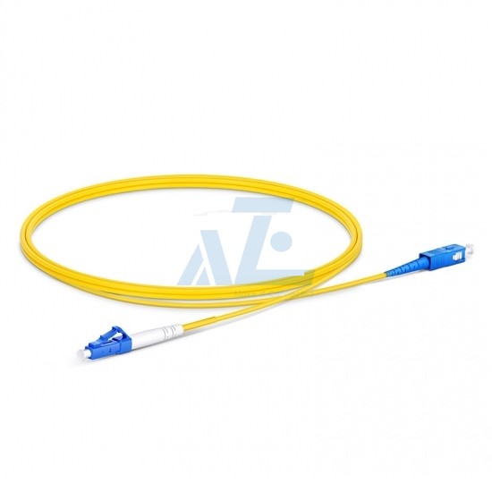 LC APC to SC UPC Simplex OS2 Singlemode 2.0mm Fiber Optic Patch Cable