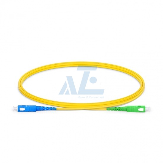 OS2 9/125 SC UPC - SC APC Singlemode Fiber Optic Cable Simplex | AZE