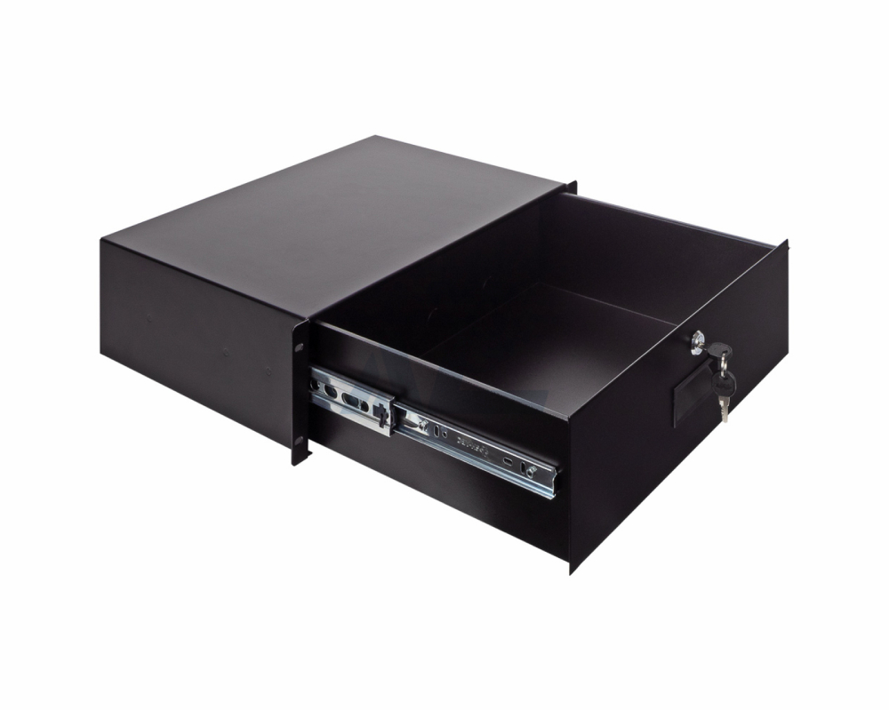 3U Locking Rack Mount Storage Drawer